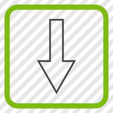 Vektör simgesi bir çerçeve içinde aşağı ok