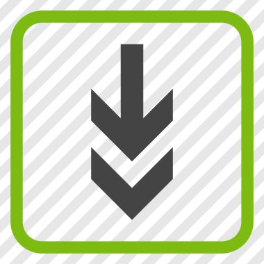 Vektör simgesi bir çerçeve içinde aşağı ok