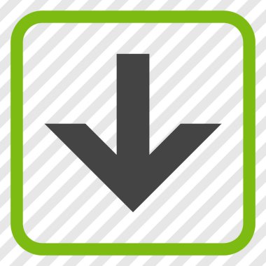 Vektör simgesi bir çerçeve içinde aşağı ok