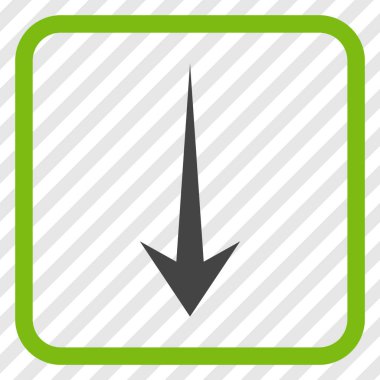 Vektör simgesi bir çerçeve içinde aşağı ok