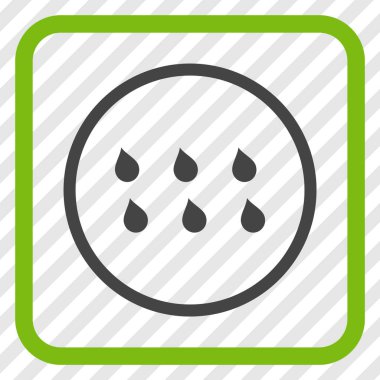 Damla vektör simgesi bir çerçeve içinde