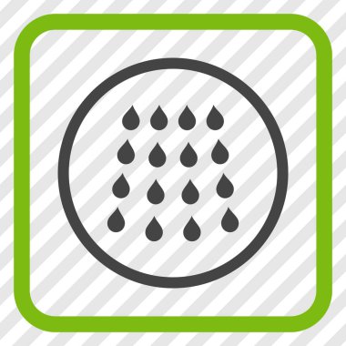 Damla vektör simgesi bir çerçeve içinde