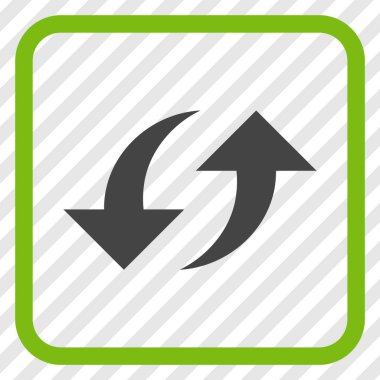 Exchange oklar bir çerçeve içinde simge vektör