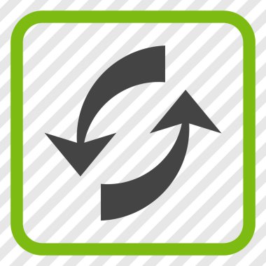 Exchange oklar bir çerçeve içinde simge vektör