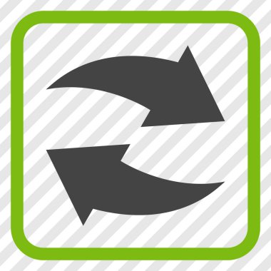 Exchange oklar bir çerçeve içinde simge vektör