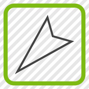 İşaretçi yaptı vektör simgesi bir çerçeve içinde aşağı