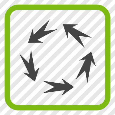 Döndürme vektör simgesi bir çerçeve içinde