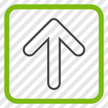 Vektör simgesi bir çerçeve içinde yukarı yönlü ok