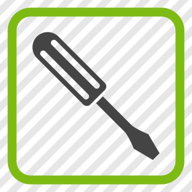 Tornavida vektör simgesi bir çerçeve içinde