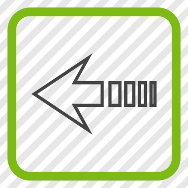 Sol vektör simgesi bir çerçevede göndermek