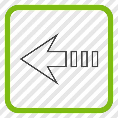 Sol vektör simgesi bir çerçevede göndermek