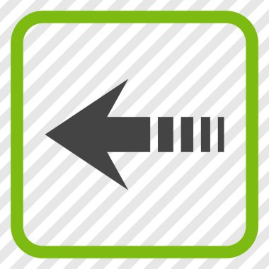 Sol vektör simgesi bir çerçevede göndermek