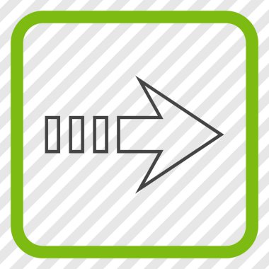 Doğru vektör simgesi bir çerçevede göndermek