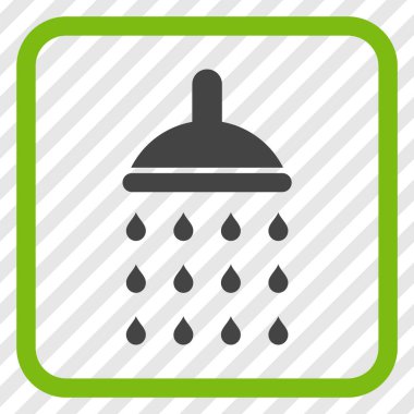 Duş vektör simgesi bir çerçeve içinde