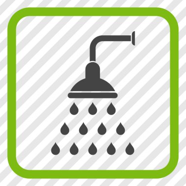 Duş vektör simgesi bir çerçeve içinde