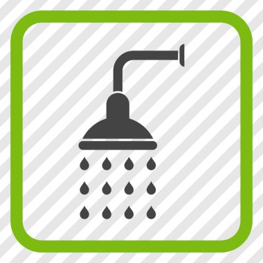 Duş vektör simgesi bir çerçeve içinde