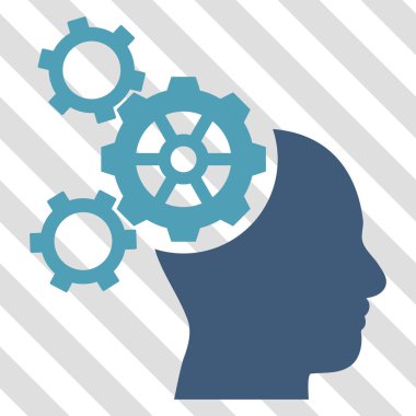 Beyin mekanik vektör simgesi