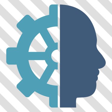 Cyborg dişli vektör simgesi