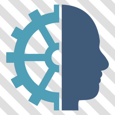 Cyborg dişli vektör simgesi