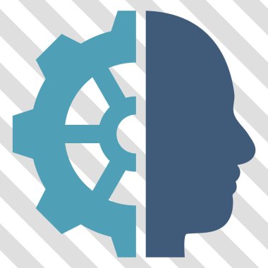 Cyborg dişli vektör simgesi