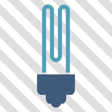 Floresan ampul vektör simgesi