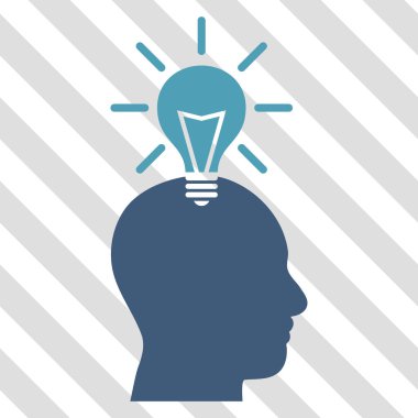 Dahi ampul vektör simgesi