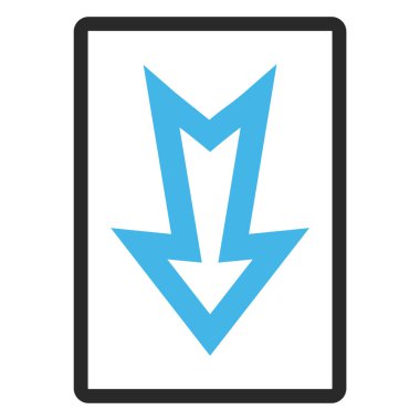 Çerçeveli vektör simgesi aşağı ok