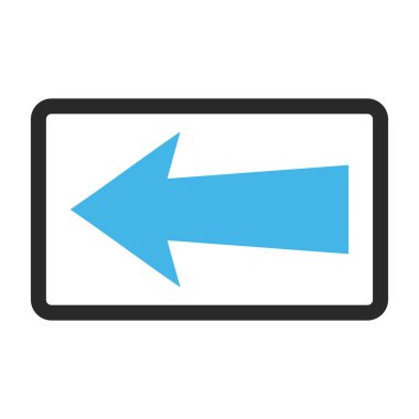 Ok sol vektör simge çerçeveli