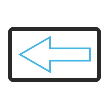 Ok sol vektör simge çerçeveli