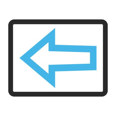 Ok sol vektör simge çerçeveli