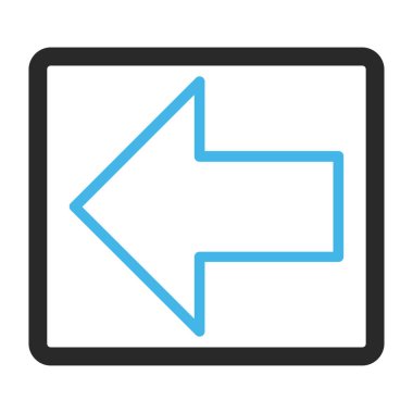 Ok sol vektör simge çerçeveli