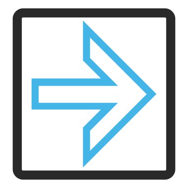 Ok sağ vektör simge çerçeveli