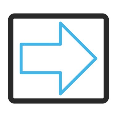 Ok sağ vektör simge çerçeveli