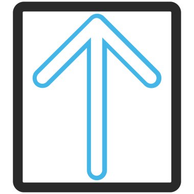 Çerçeveli vektör simge yukarı ok