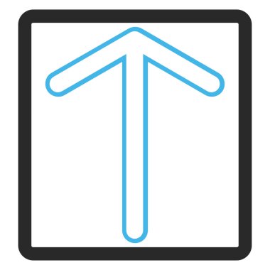 Çerçeveli vektör simge yukarı ok