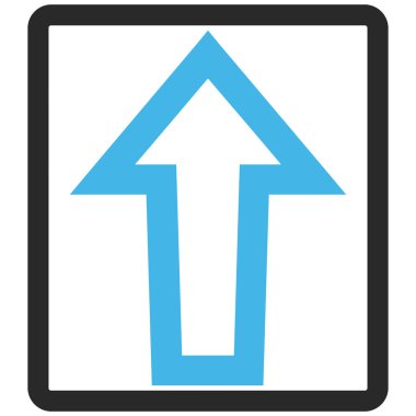 Çerçeveli vektör simge yukarı ok