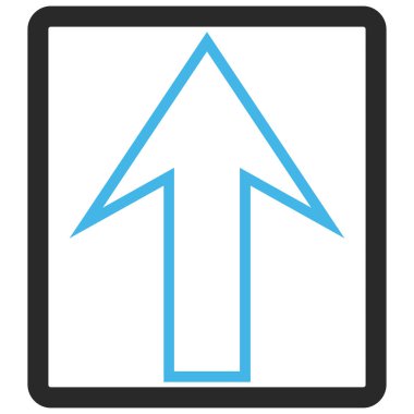 Çerçeveli vektör simge yukarı ok