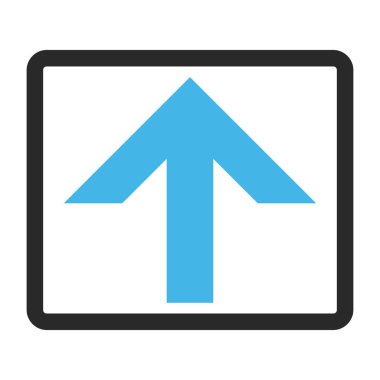 Çerçeveli vektör simge yukarı ok