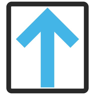 Çerçeveli vektör simge yukarı ok