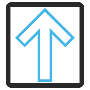 Çerçeveli vektör simge yukarı ok