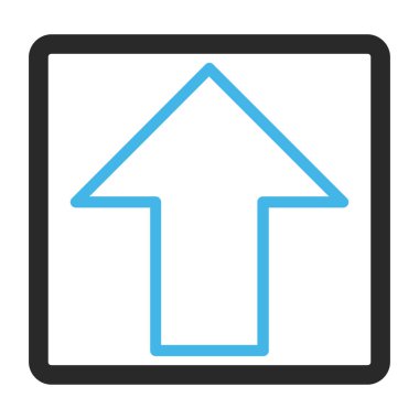 Çerçeveli vektör simge yukarı ok