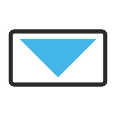 Çerçeveli vektör simgesi aşağı ok ucu