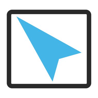 Ok ucu sol yukarı vektör simge çerçeveli