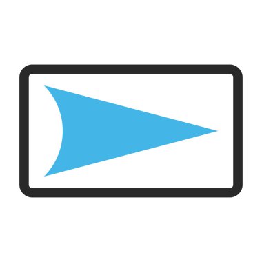 Ok ucu sağ vektör simge çerçeveli