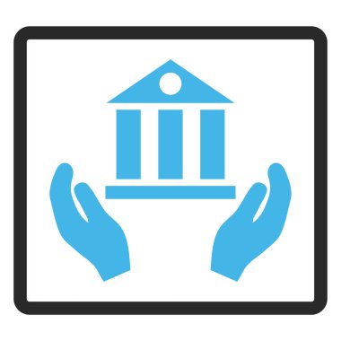 Banka hizmet vektör simge çerçeveli