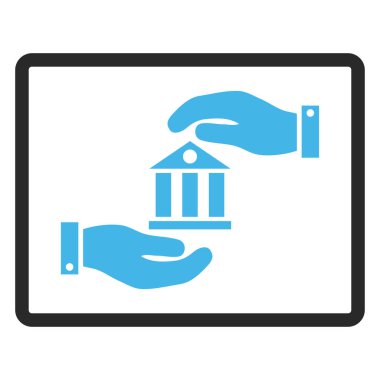 Banka hizmet vektör simge çerçeveli