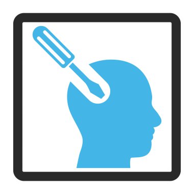 Beyin araç vektör simge çerçeveli