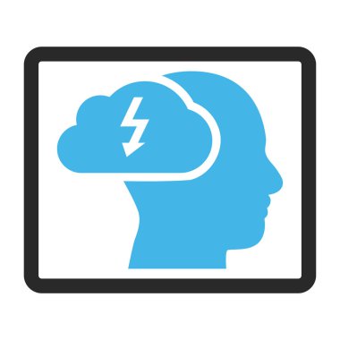 Beyin fırtınası çerçeveli vektör simgesi