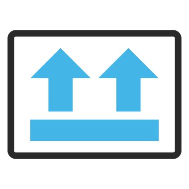 Yukarı çerçeveli vektör simgesi getirmek