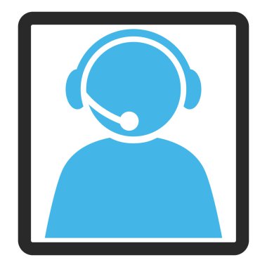 Çağrı Merkezi operatörü vektör simge çerçeveli